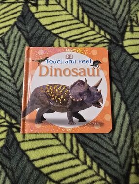 DK Touch and Feel Dinosaur Board Book - Orange